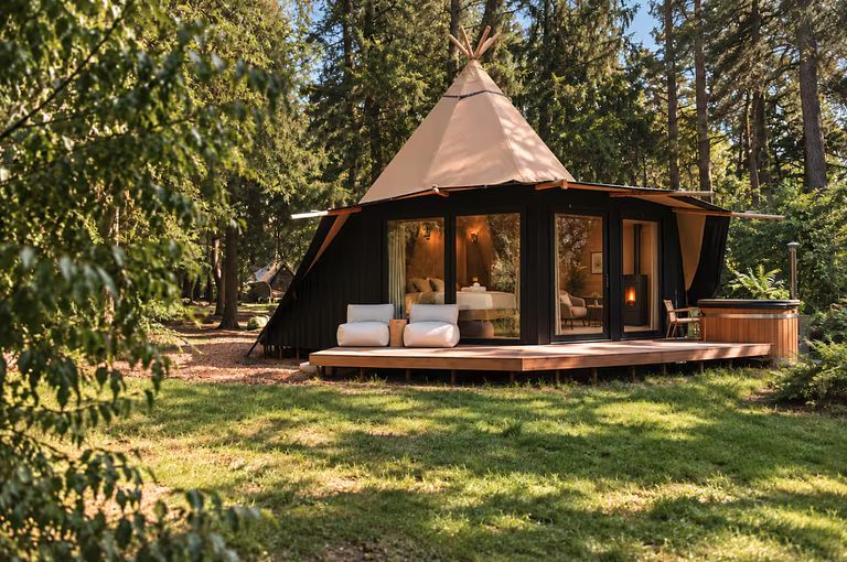 Luxe tipi tent (2p) met privé hottub - 1