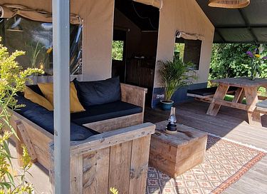 Safarizelt auf einem Familiencampingplatz in Overijssel - 8