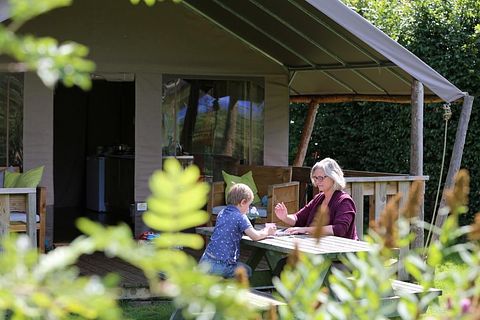 Tente safari (6p) sur un camping boisé en Drenthe - 5
