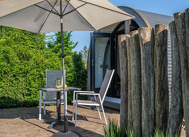 2-persoonslodge met weids uitzicht in Drenthe - 11
