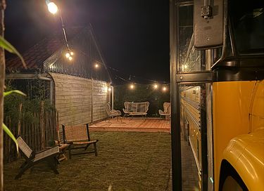 Spending the night in an American school bus - 11