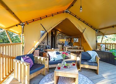 6 person safari tent at a marina - 3