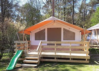 Safari tent with fun slide in Drenthe - 1