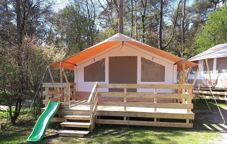 Safari tent with fun slide in Drenthe - 1
