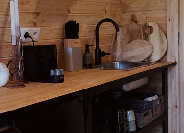 Houten Glamping Pod met eigen Hottub - 11