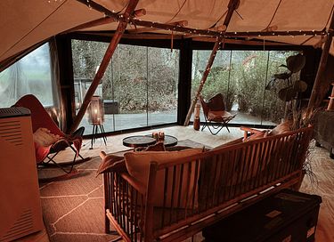 Romantische glamping tent met een hottub - 6