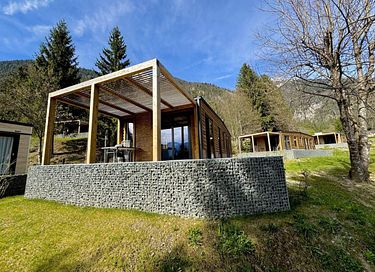 Panoramalodge met uitzicht op de bergen  - 13