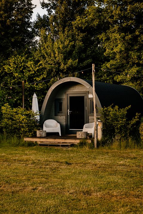 Houten Glamping Pod met eigen Hottub - 2
