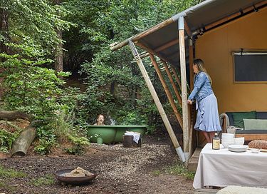Safari tent with private hottub in the forest - 3