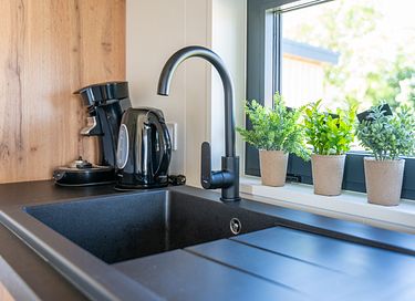 Chalet de luxe (4 personnes) sur un camping en Zélande - 14