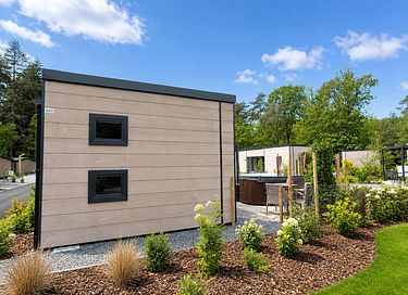 Modern lodge with a private hot tub in Drenthe - 12