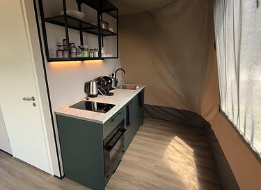 Romantische glamping lodge met privé hottub - 12
