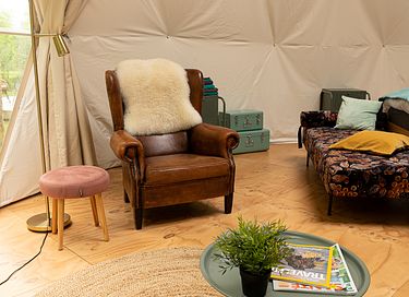 Glamping Kuppelzelt auf einem Campingplatz in Drenthe - 3