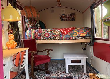 Colorful gipsy wagon in the Groningen forest - 3