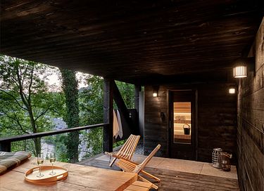 Unique cabane dans les arbes avec sauna privé dans les Ardennes - 24