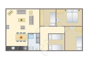 Zugängliche Ferienwohnung für 6 Personen - 10
