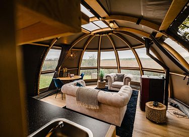 Tente panoramique chauffée avec hottub privé - 3