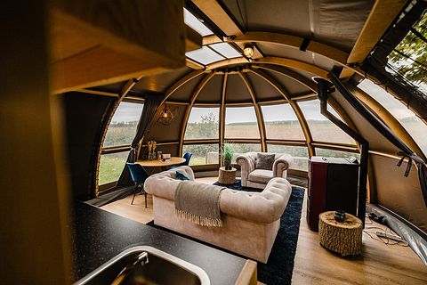Tente panoramique chauffée avec hottub privé - 3