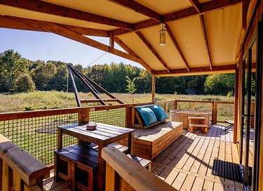 Houten lodge met privé hottub - 11