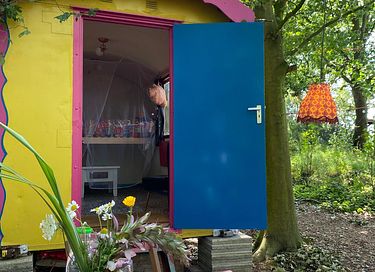 Colorful gipsy wagon in the Groningen forest - 4