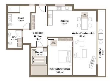 Ruim penthouse met privé wellness en balkon - 17