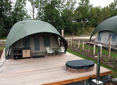 Romantische glamping lodge met privé hottub - 3