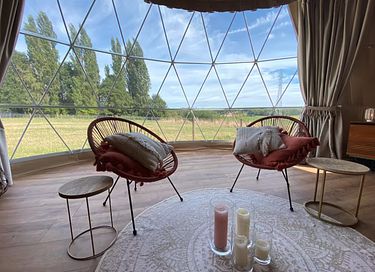 Glamping dome met hottub en uitzicht - 5