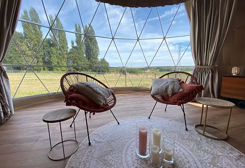 Glamping dome met hottub en uitzicht - 5