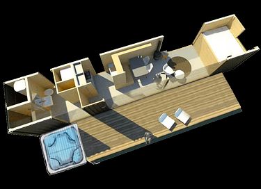 Cabina di lusso (2 persone) con vasca idromassaggio e terrazza sul tetto - 22