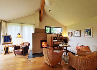 Houten natuurhuis met open haard in Duitsland - 3