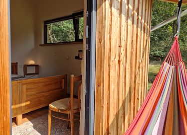 Houten natuurhuis met open haard in Duitsland - 14