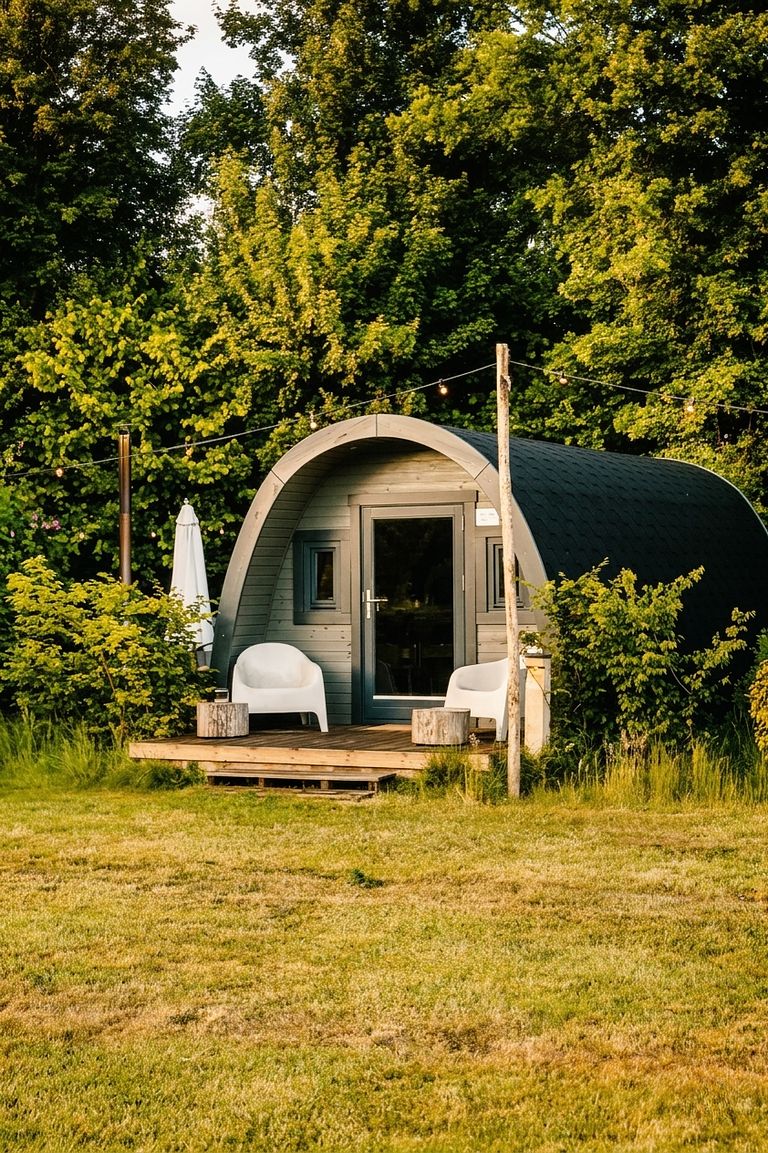 Glamping Pod mit Blick auf den Teich - 1