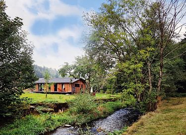 Houten natuurhuis met open haard in Duitsland - 2