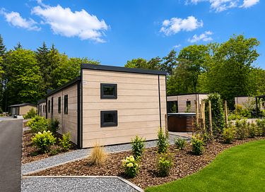 Modern lodge with a private hot tub in Drenthe - 11