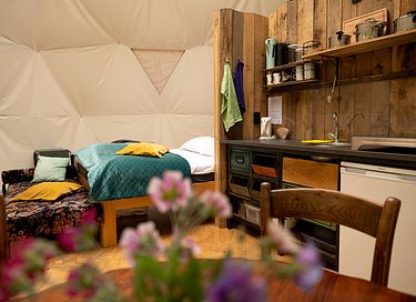 Glamping Kuppelzelt auf einem Campingplatz in Drenthe - 5