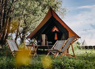 Glamping op festival-achtige pop-up camping - 1