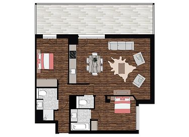 penthouse met bergzicht en balkon - 20