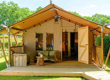 Tente safari de luxe pour 2 personnes avec jacuzzi