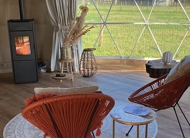 Glamping dome met hottub en uitzicht - 6