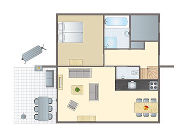 Vakantiehuis (6p) met overdekt terras  - 12