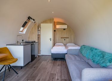 2-persoonslodge met weids uitzicht in Drenthe - 2