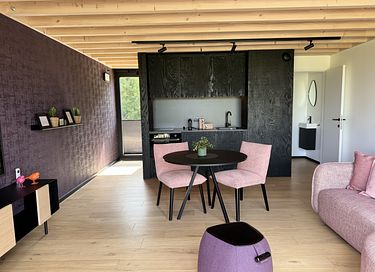 Lodge met panoramisch bad en privé hottub - 13