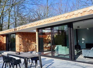 Modern wooden design villa with hot tub - 21