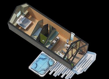 Waldhaus mit Jacuzzi - 14
