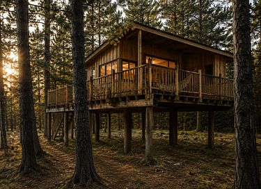 Boomhut Drenthe met groot terras - 10