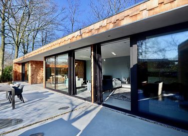 Modern wooden design villa with hot tub - 3