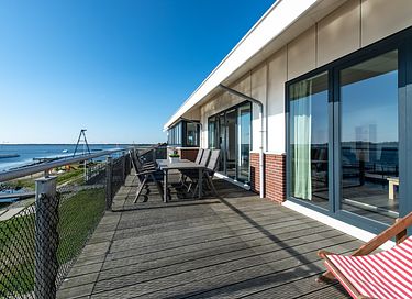 Ferienwohnung mit Sauna und Wasserblick