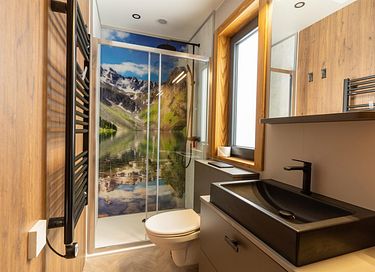 Panoramalodge met uitzicht op de bergen  - 10