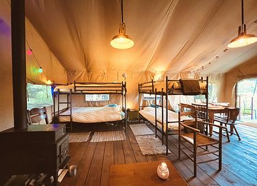 Safari tent for 8 people in eco-camping - 4
