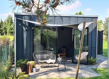 Luxury outdoor suite on forest's edge